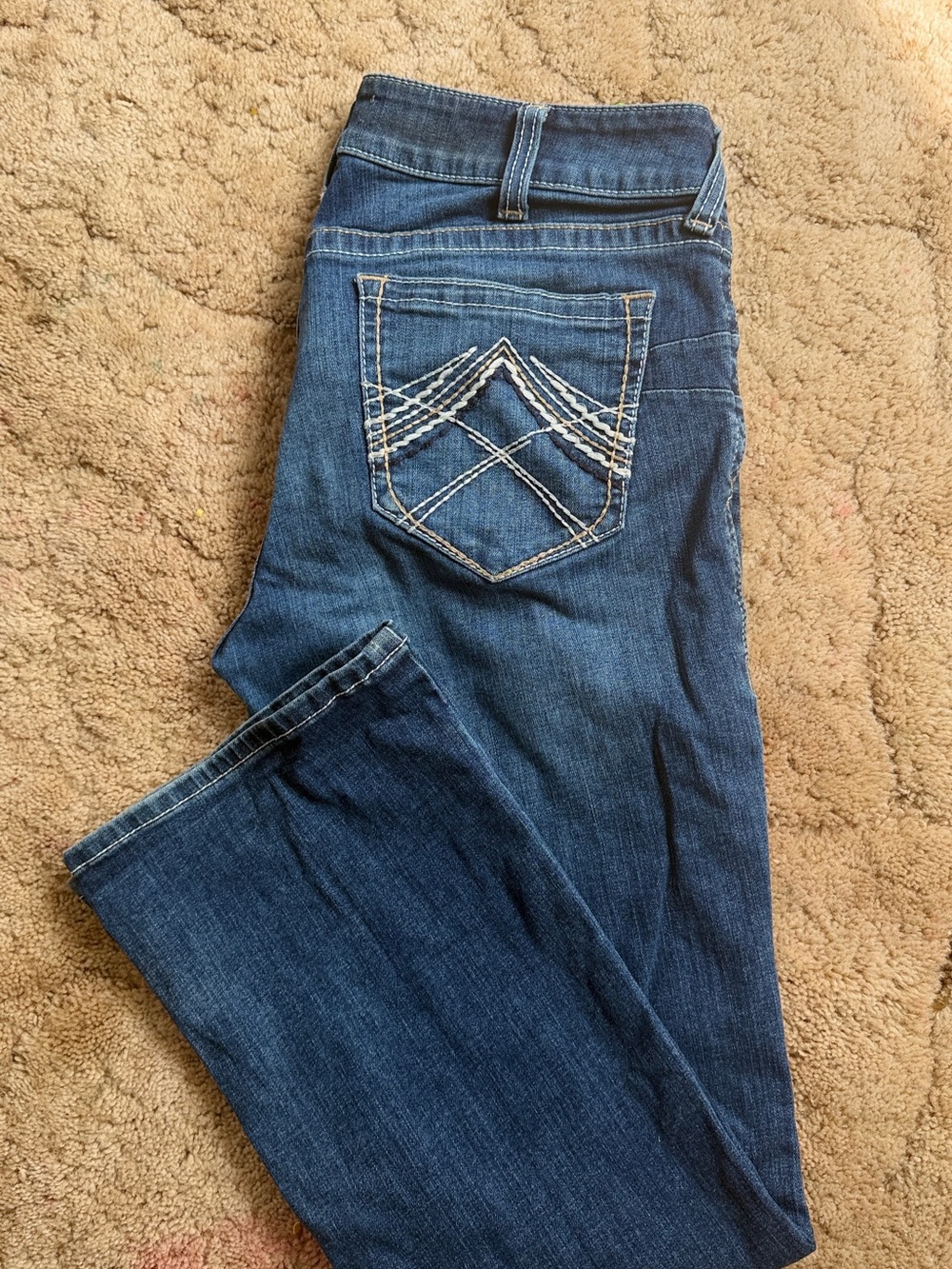 Ariat Mid Rise Whipstitch Boot Cut Jeans